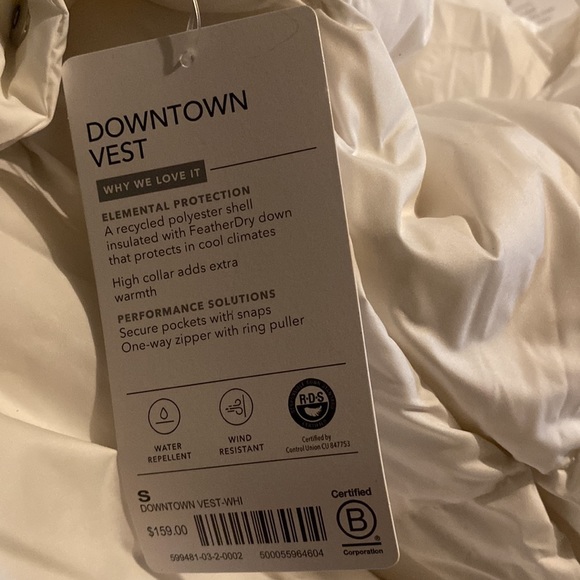 Athleta Downtown Vest White NWT Small Perfect Condition - Picture 3 of 9